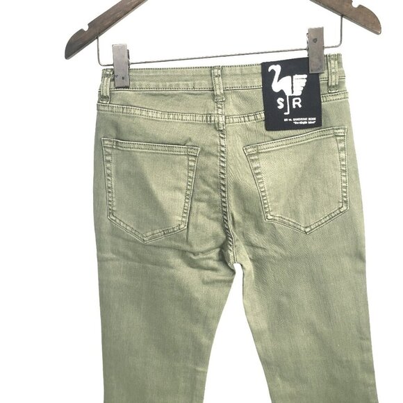New Sandrine Rose by Free People Army Green Skinny Jeans‎ Women's Size 26 NWT - Picture 7 of 14